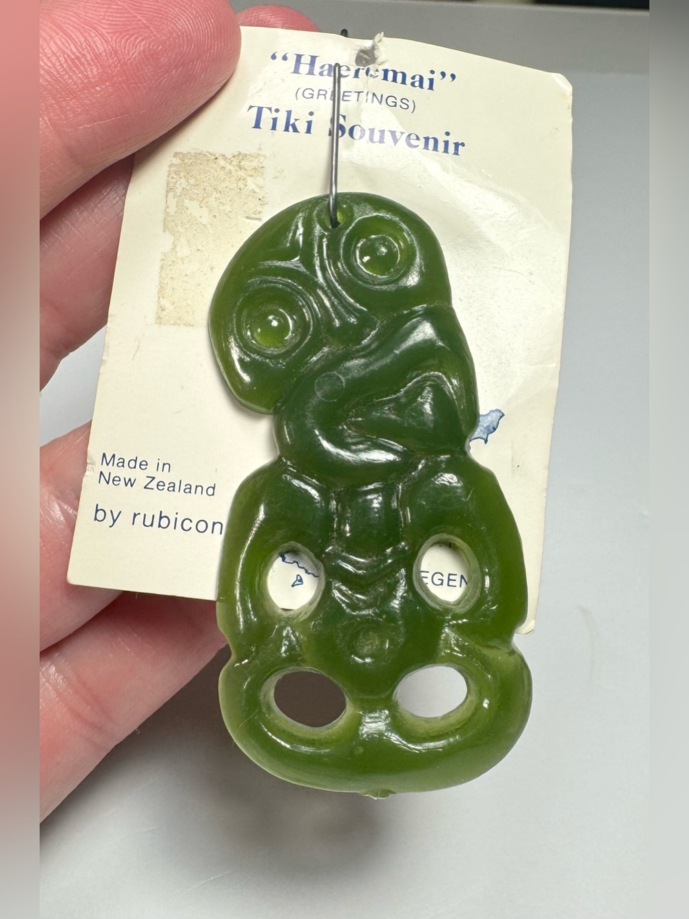 Vintage 60s-70s Era New Zealand Haere Mai Tiki Maori Hei-tiki Talisman Souvenir